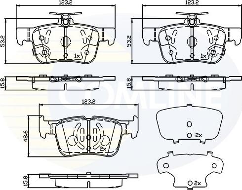 Comline CBP32243 - Тормозные колодки, дисковые, комплект autodif.ru