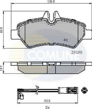 Comline CBP21556 - Тормозные колодки, дисковые, комплект autodif.ru