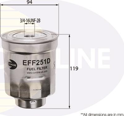 Comline EFF251D - Топливный фильтр autodif.ru