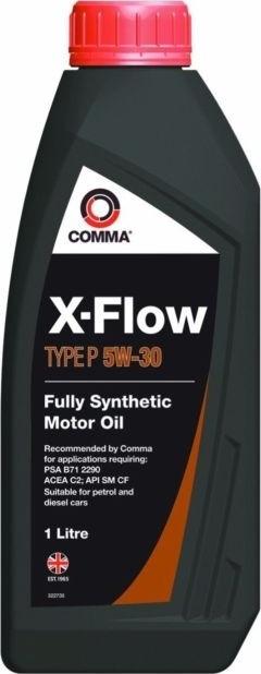 Comma XFP1L - Масло моторное синтетическое X-FLOW TYPE P SAE 5W30, ACEA C2 PSA B71 2290 API SM/CF 12шт X1л autodif.ru