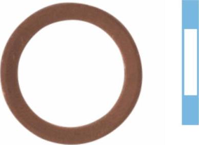 Corteco 005502S - Уплотнительное кольцо, резьбовая пробка маслосливного отверстия autodif.ru