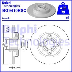 Delphi BG9410RSC - Тормозной диск autodif.ru