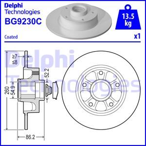 Delphi BG9230RSC - Тормозной диск autodif.ru