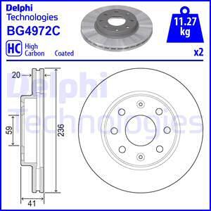 Delphi BG4972C - Тормозной диск autodif.ru