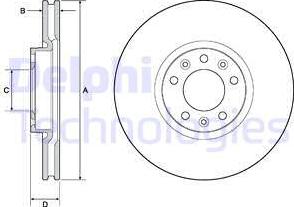 Delphi BG4696C - Тормозной диск autodif.ru