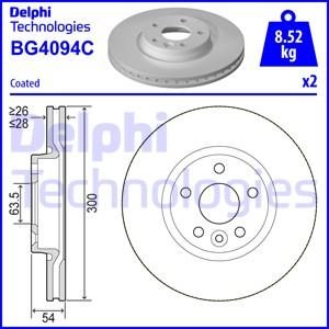 Delphi BG4094C - Тормозной диск autodif.ru