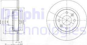 Delphi BG4045 - Тормозной диск autodif.ru