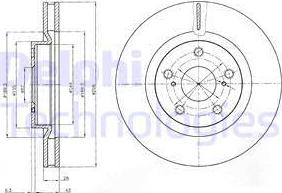 Delphi BG4114 - Тормозной диск autodif.ru