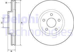 Delphi BG4803C - Тормозной диск autodif.ru