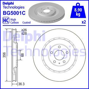 Delphi BG5001C - Тормозной диск autodif.ru