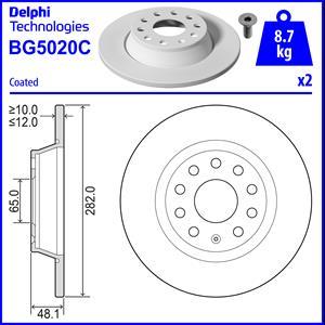 Delphi BG5020C - Тормозной диск autodif.ru