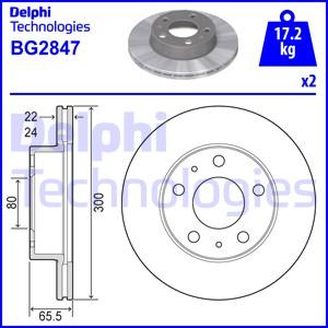 Delphi BG2847 - Тормозной диск autodif.ru