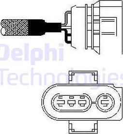 Delphi ES10403-12B1 - Лямбда-зонд, датчик кислорода autodif.ru