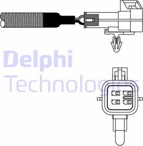 Delphi ES20140 - Лямбда-зонд, датчик кислорода autodif.ru