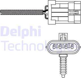Delphi ES20135 - Лямбда-зонд, датчик кислорода autodif.ru