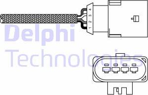 Delphi ES20303-12B1 - Лямбда-зонд, датчик кислорода autodif.ru