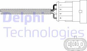 Delphi ES20302-12B1 - Лямбда-зонд, датчик кислорода autodif.ru