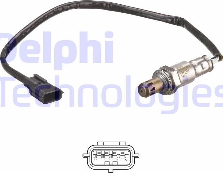 Delphi ES21060-12B1 - Лямбда-зонд, датчик кислорода autodif.ru