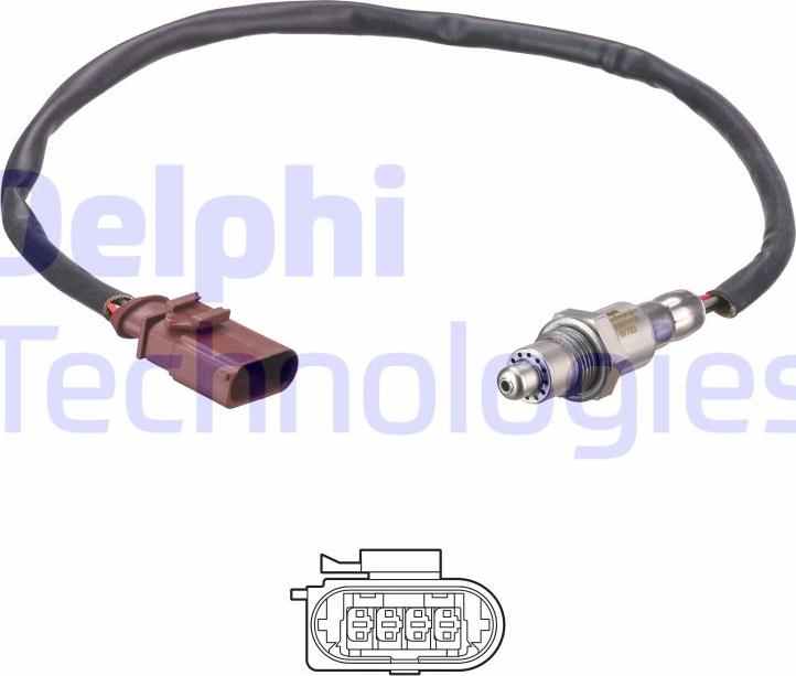 Delphi ES21155-12B1 - Лямбда-зонд, датчик кислорода autodif.ru
