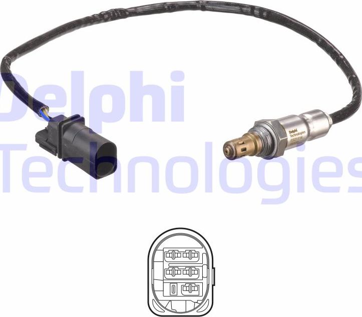 Delphi ES21114-12B1 - Лямбда-зонд, датчик кислорода autodif.ru