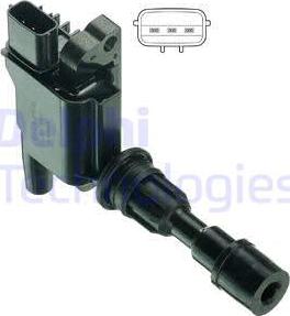 Delphi GN10480-12B1 - Ignition coil fits: MAZDA 323 F VI, 323 S VI 1.5/1.6 09.98-05.04 autodif.ru
