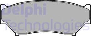 Delphi LP967 - Тормозные колодки, дисковые, комплект autodif.ru