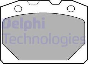 Delphi LP92 - Тормозные колодки, дисковые, комплект autodif.ru