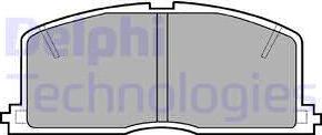 Delphi LP460 - Тормозные колодки, дисковые, комплект autodif.ru
