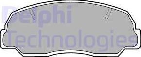 Delphi LP400 - Тормозные колодки, дисковые, комплект autodif.ru