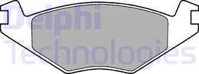 Delphi LP505 - Тормозные колодки, дисковые, комплект autodif.ru