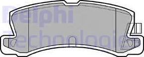 Delphi LP611 - Тормозные колодки, дисковые, комплект autodif.ru