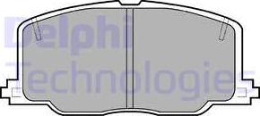 Delphi LP613 - Тормозные колодки, дисковые, комплект autodif.ru