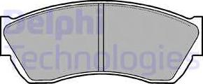Delphi LP676 - Тормозные колодки, дисковые, комплект autodif.ru