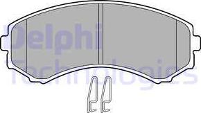 Delphi LP1462 - Тормозные колодки, дисковые, комплект autodif.ru
