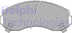 Delphi LP1433 - Тормозные колодки, дисковые, комплект autodif.ru