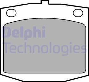 Delphi LP166 - Тормозные колодки, дисковые, комплект autodif.ru