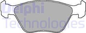 Delphi LP1602 - Тормозные колодки, дисковые, комплект autodif.ru