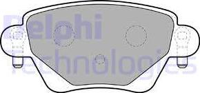 Delphi LP1682 - Тормозные колодки, дисковые, комплект autodif.ru