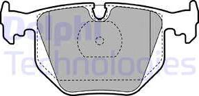 Delphi LP1143 - Тормозные колодки, дисковые, комплект autodif.ru