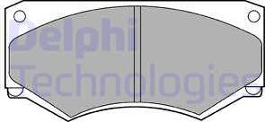 Delphi LP180 - Тормозные колодки, дисковые, комплект autodif.ru