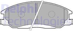 Delphi LP1743 - Тормозные колодки, дисковые, комплект autodif.ru