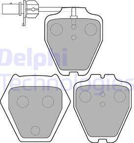 Delphi LP1703 - Тормозные колодки, дисковые, комплект autodif.ru