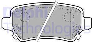 Delphi LP1717 - Тормозные колодки, дисковые, комплект autodif.ru