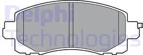 Delphi LP3411 - Тормозные колодки, дисковые, комплект autodif.ru