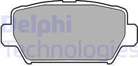 Delphi LP3433 - Тормозные колодки, дисковые, комплект autodif.ru