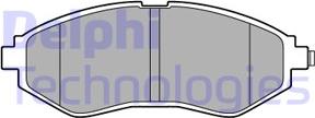 Delphi LP3594 - Тормозные колодки, дисковые, комплект autodif.ru