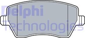 Delphi LP3550 - Тормозные колодки, дисковые, комплект autodif.ru