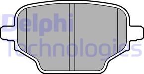 Delphi LP3580 - Тормозные колодки, дисковые, комплект autodif.ru