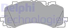 Delphi LP3307 - Тормозные колодки, дисковые, комплект autodif.ru
