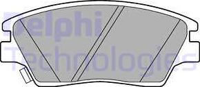 Delphi LP3263 - Тормозные колодки, дисковые, комплект autodif.ru